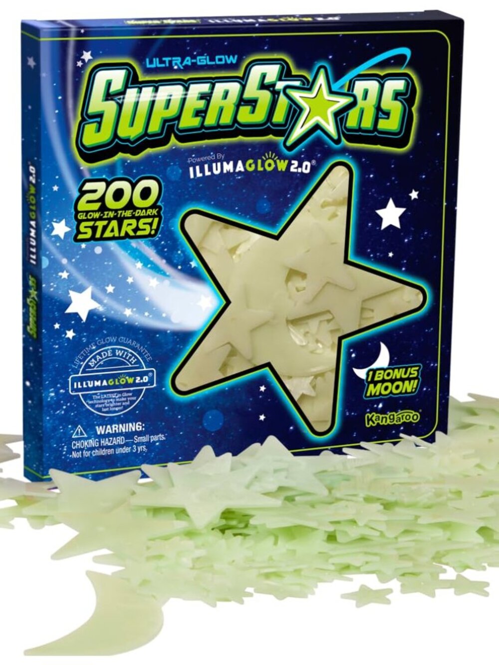 Glow in The Dark Stars - Includes Installation Material and Star map, 200 Glowst